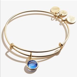 Sapphire Birthstone Charm Bangle, September